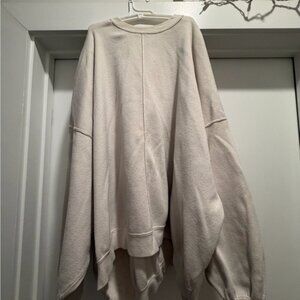 FREE PEOPLECozy Oversized Cream Crewneck Sweatshirt